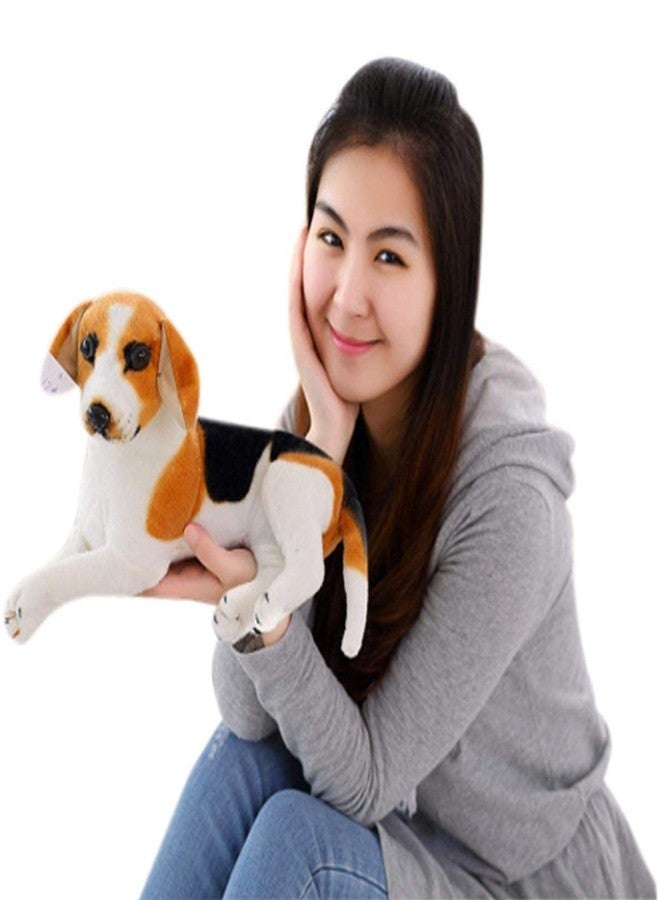 Tickles Musical Beagle Sitting Dog with Barking Sound Bow-Wow Soft Stuffed Plush Animal Toy for Kids Boys & Girls Birthday Gift (Color: White & Brown, Size: 25 cm) - Image 2